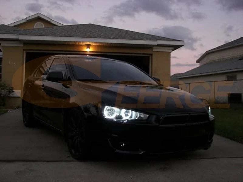 

For Mitsubishi Lancer 2008-2015 Halogen headlight Excellent Ultra bright SMD LED Angel Eyes halo rings kit Day Light Car styling