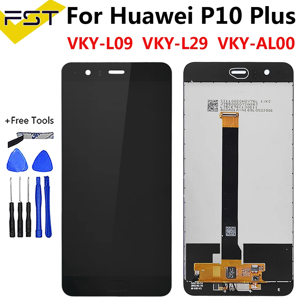 

ЖК-дисплей и сенсорный экран для Huawei P10 Plus P10plus, дигитайзер в сборе, запасные части 5,5 дюйма для телефона