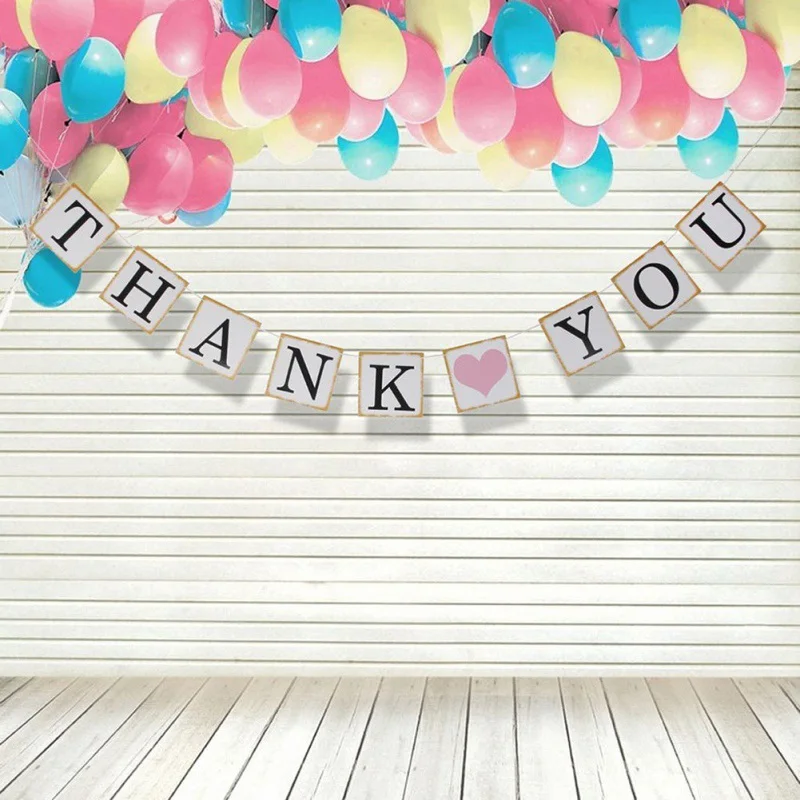 Европейский Американский стиль ретро свадебное Pull флаг спасибо праздничное