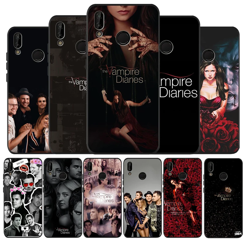 Дневники вампира Стефан Деймон Сальваторе черный мягкий чехол для телефона Huawei 40