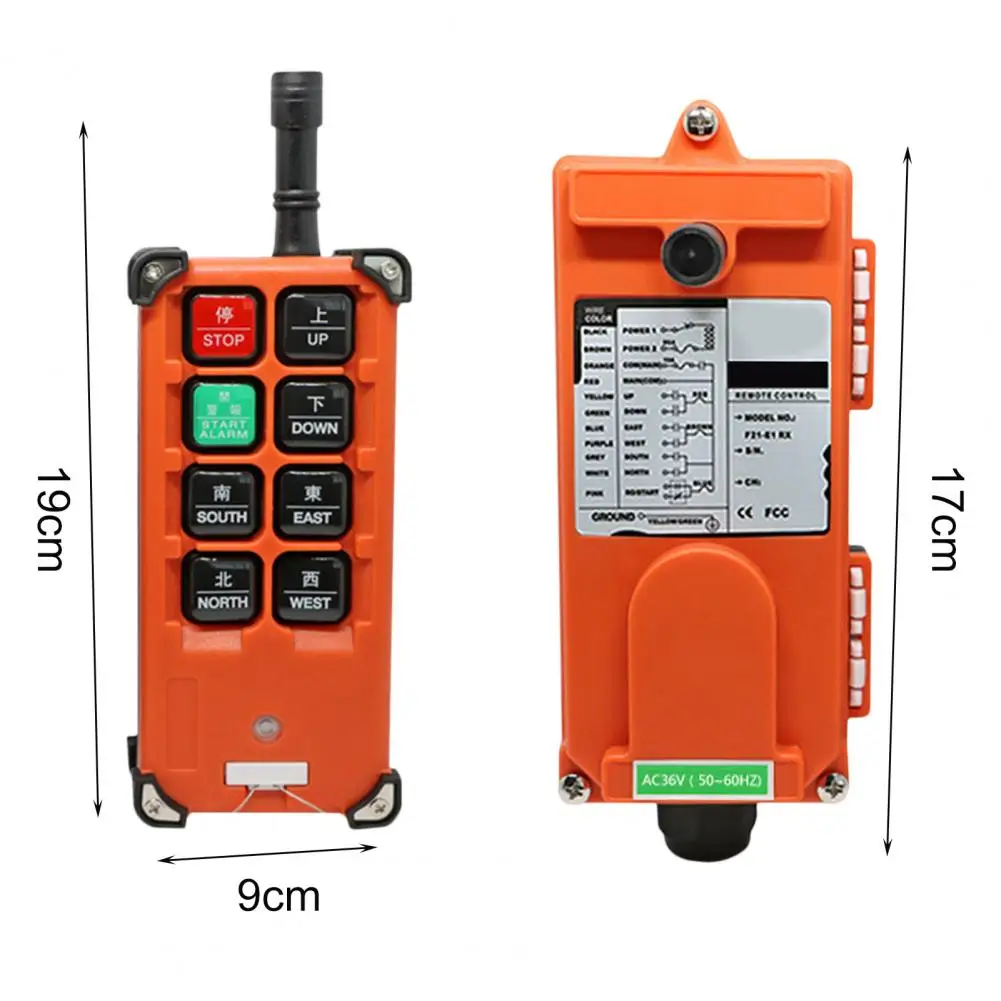 

F21-E1B Remote Control Receiver 100m Control Distance Waterproof Flame-retardant ABS Hard Shell Dustproof Transmitter Receiver