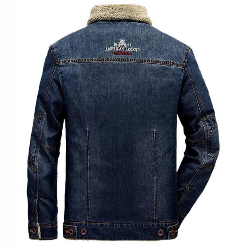 Куртка мужская джинсовая утепленная хлопковая Свободная куртка из денима с