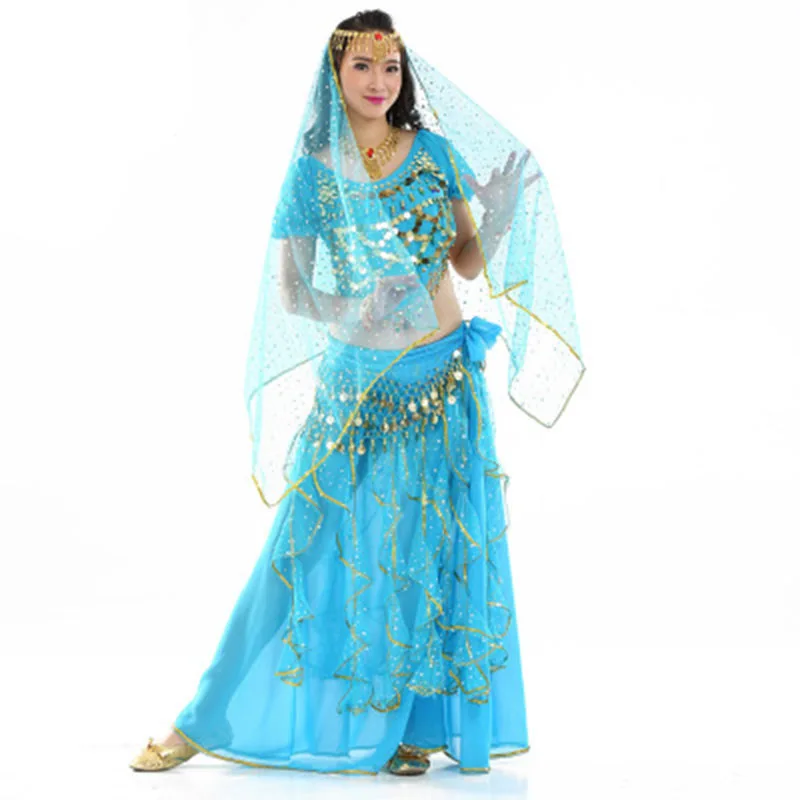 6 цветов костюмы для танца живота Восточная юбка выступлений соревнований