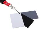 Карманная цифровая карта 3 в 1, белого, черного, серого цвета, аксессуар для камеры, 18% серая карта с шейным ремешком для цифровой фотографии