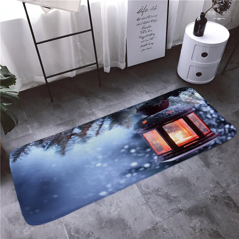 Creative 3D Printing Christmas Rug Hallway Carpets Doormat for Bedroom Living Room Carpet Kitchen Bathroom Anti-Slip Floor Mats | Дом и сад