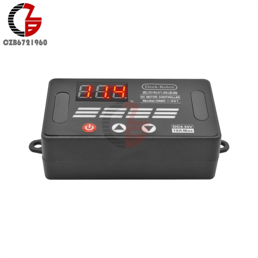 10A DC 8 V-55 V Цифровой PWM DC регулятор скорости двигателя Регулятор вентилятор с регулируемой скоростью светодиодный переключатель скорости света с функцией памяти