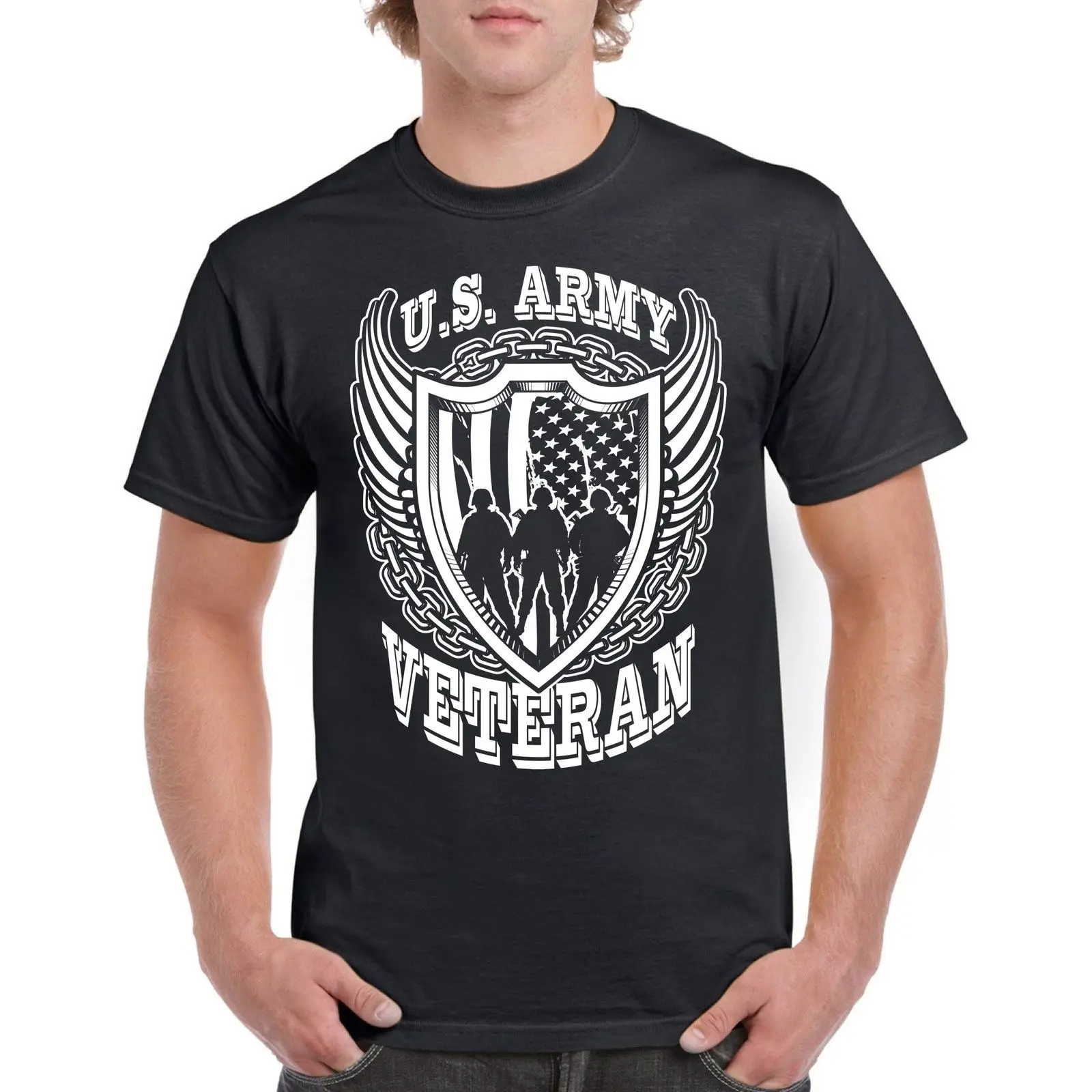 Ветеран футболка армейский ветеринар США война Вьетнам военный герой солдат