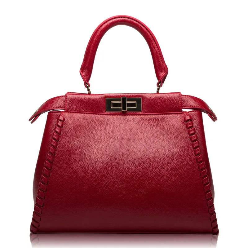 

2021 new fashion leather women's bag European and American simple portable messenger bag women's Single Shoulder Messenger Bag