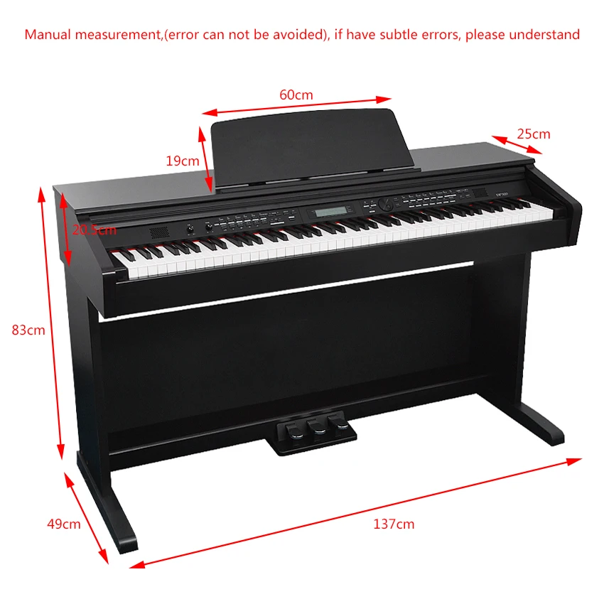 Профессиональный Взрослый электронного фортепиано 88 ключ тяжелый молоток