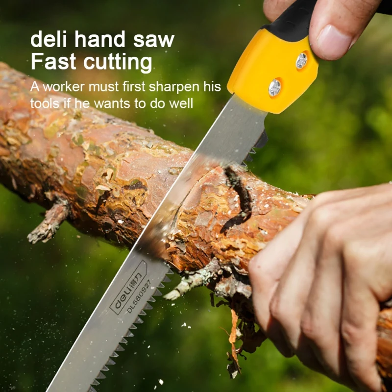 

Deli Saw Garden saw Hacksaw Waist saw 270mm sheath design Easy to carry ABS rubberized handle, comfortable grip