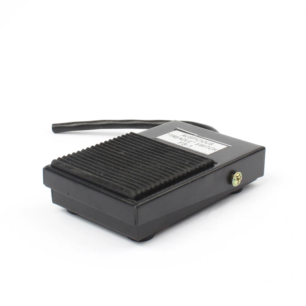 FS-1 AC 220V 10A 1NO 1NC(SPDT) черная нескользящая резиновая поверхность мгновенная пружина возвращенная металлическая ножная педаль переключатель