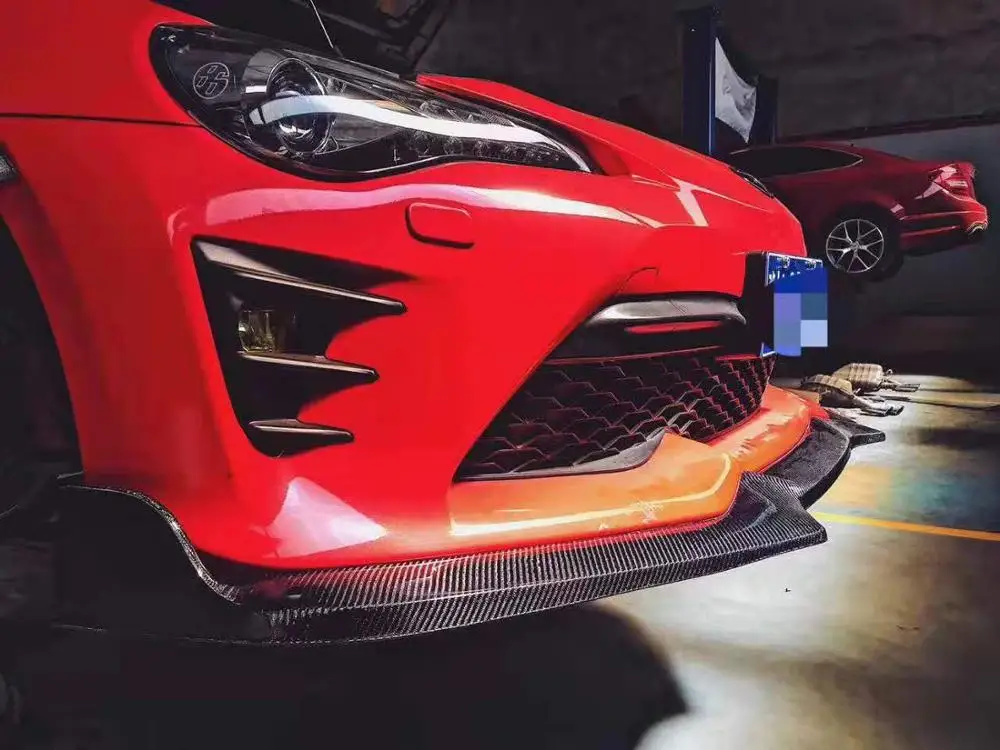 Углеродное волокно передний бампер спойлер автомобильный диффузор подходит для