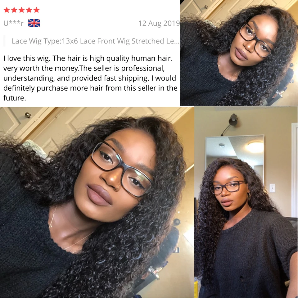 360 Lace Frontal Wig Natural Brazilian Remy Curly Wig With Pre Plucked Lace Front Human Hair Wigs For Women Bleached Knots 150