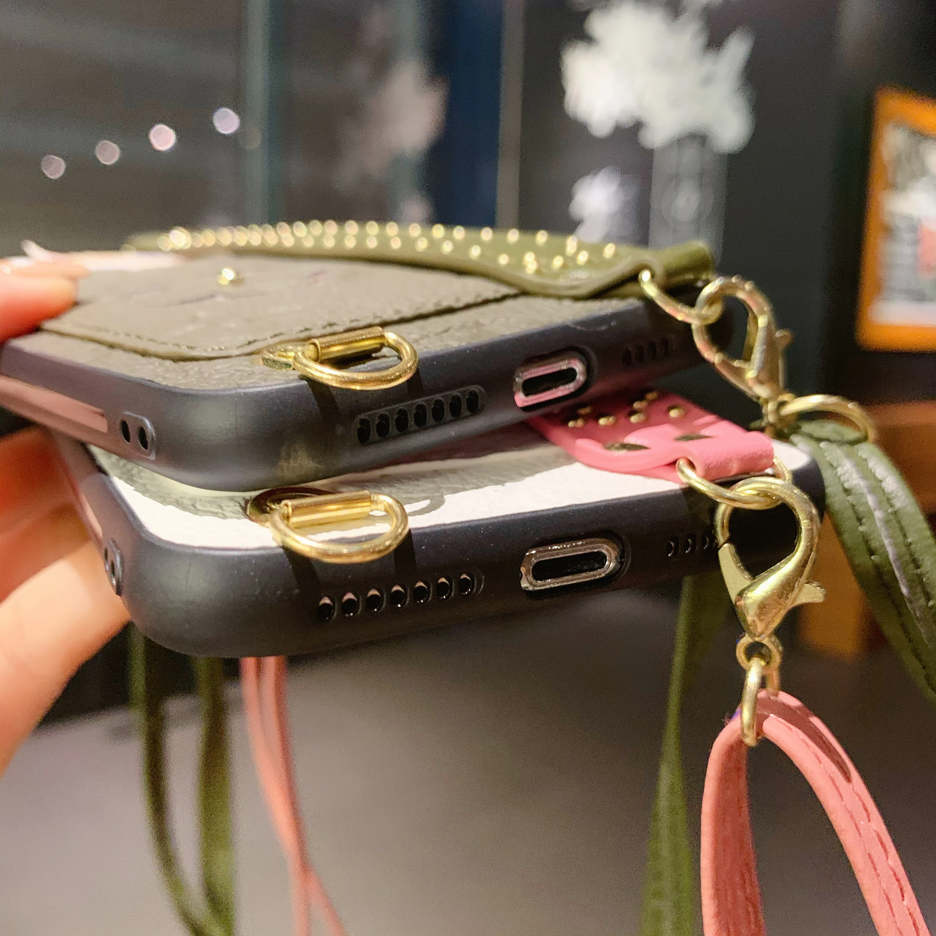 

Luxury buckle ladies leather strap case for iphone 7 7plus 8 plus X XR XS MAX 11 11pro 11promax Fashion Phone cover