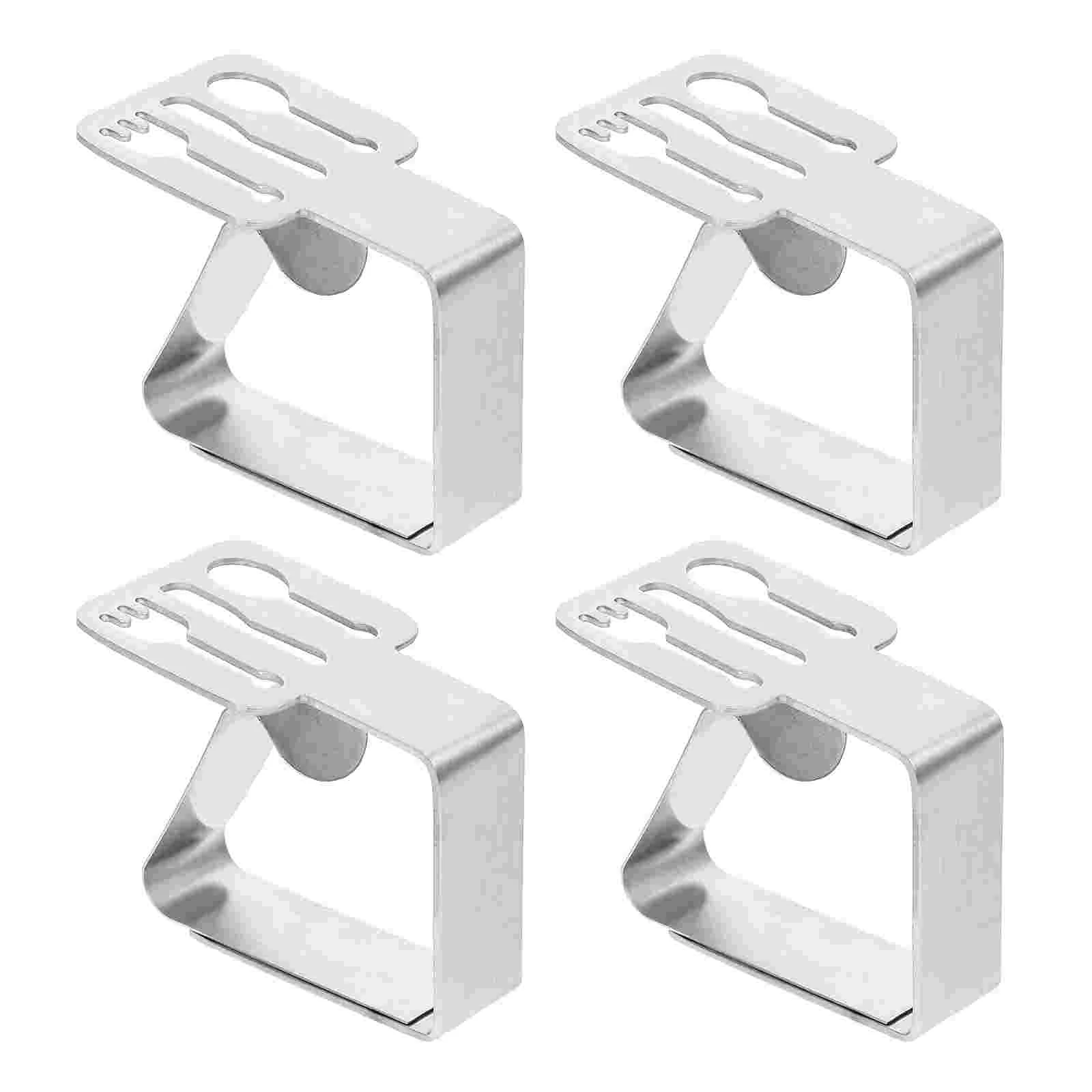 

6 Pcs Stainless Steel Table Cover Clamps Table Cloth Holders Tablecloth Clips (Silver)