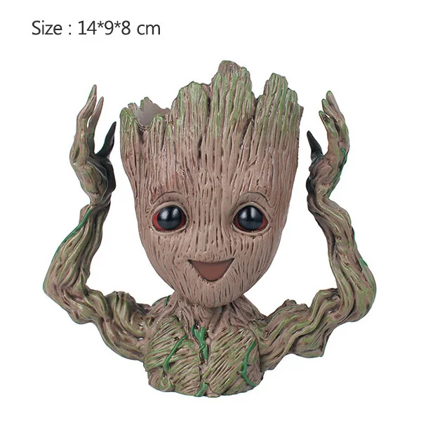 4 Baby Groot Flowerpot Action Figures Home Decoration Cute Model The Galaxy Groot Doll Toy Flower Pot Drops Cute - Цвет: 4