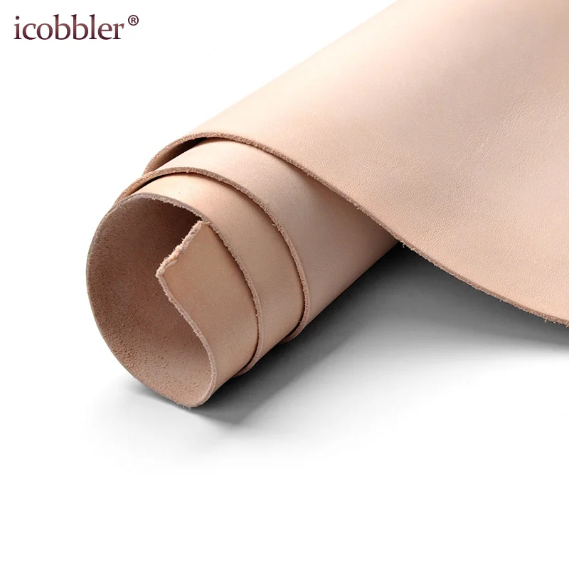 Натуральная кожа растительного дубления настоящая Толстая Коричневая из