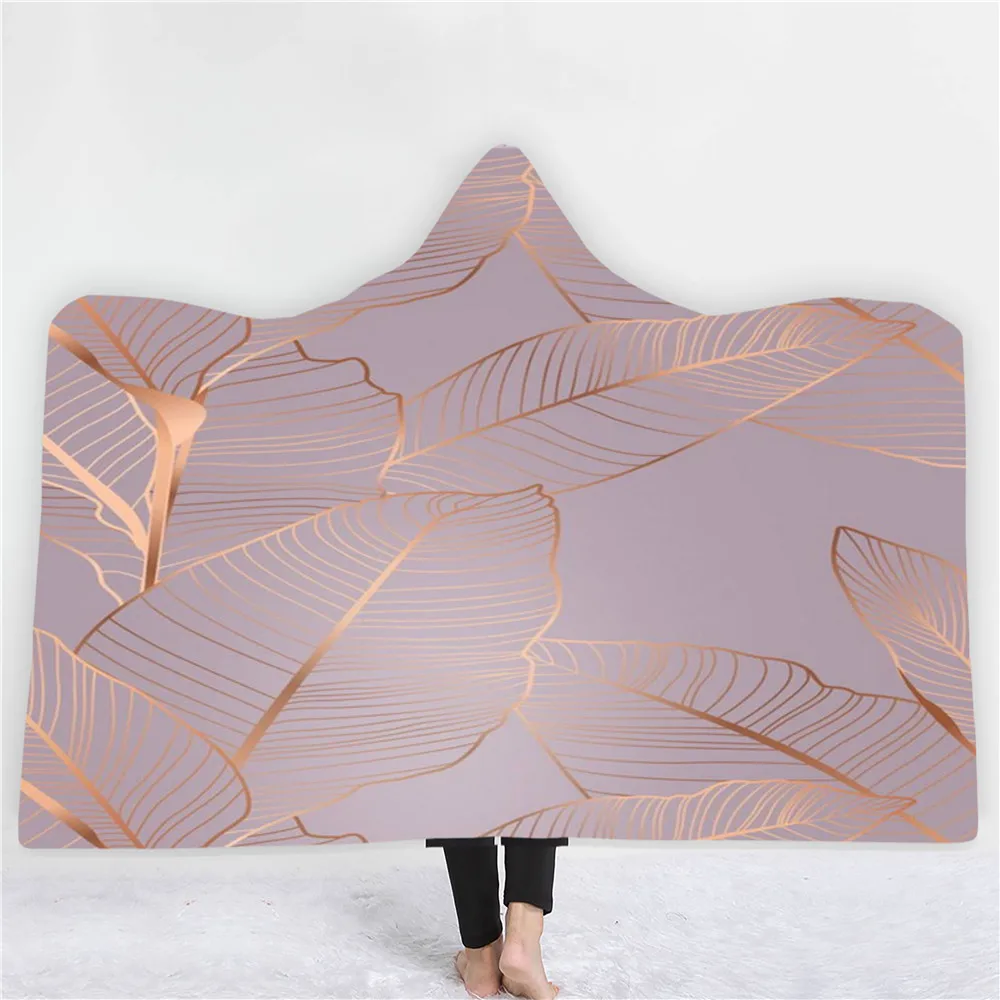 

Winter Hoodie Plush Throw Blanket Luxury Quicksand Sherpa Fleece Blanket on Sofa Bed Natural Texture Throw Bed Cover for Kids