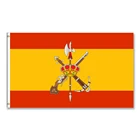 Баннера испанского флага с сомбрами Крус де боргонья и Эль-эскудо Легион дель жесткий диск испанский