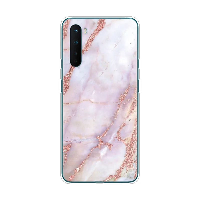 phone case for oneplus nord 5g cases soft tpu silicone back cover for oneplus nord 5g 6 44coque flowers fashion marble pattern free global shipping