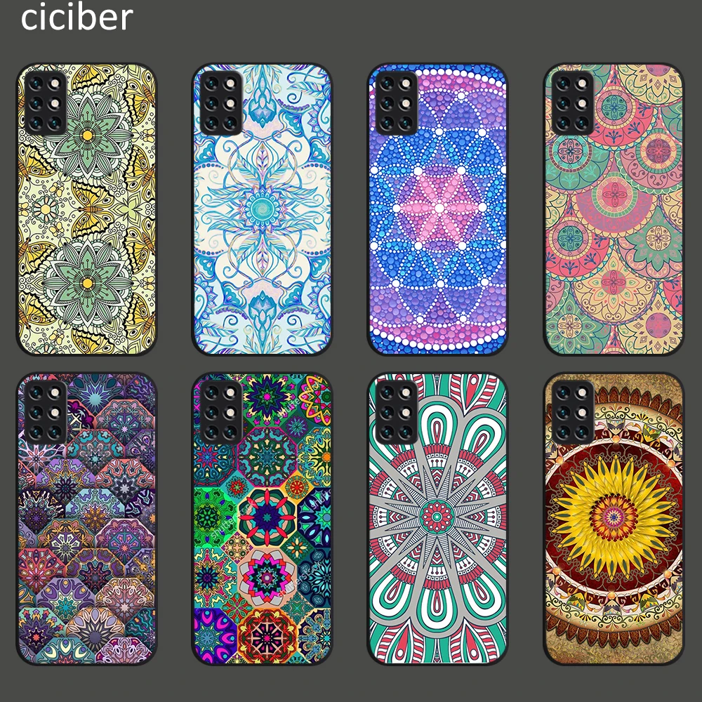 

Retro Mandala Cover for Oneplus 8 8T 9 9R 7 7T 6 6T Pro Phone Case For 1+9 1+9R 1+8 1+7 1+6 Nord N10 N100 Black TPU Funda Coque