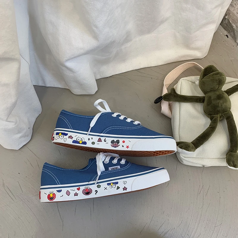 Парусиновая обувь на плоской подошве женская летняя модная повседневная в