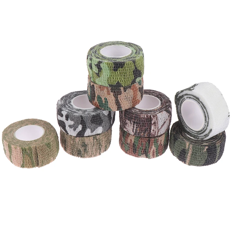 Cinta de envoltura el&aacute;stica de camuflaje para caza, Protector deportivo autoadhesivo Elastoplast, vendaje atl&eacute;tico para el tobillo, para dedo y rodilla, 4,5 m-5