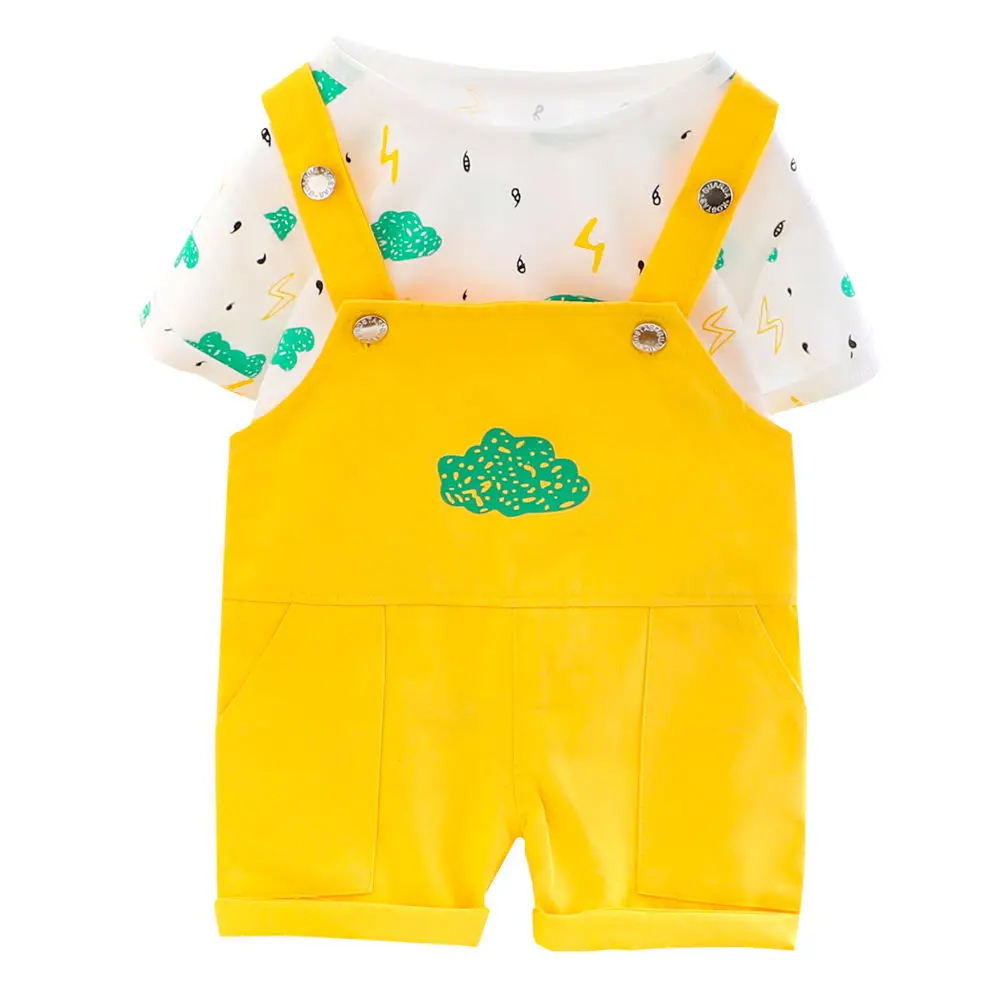 

Children Clothes Girl O-Neck Kids Coat Clothing Set Cute Baby Clothing Cotton Short Sleeve Tops + Pants Girl Costume Outfits