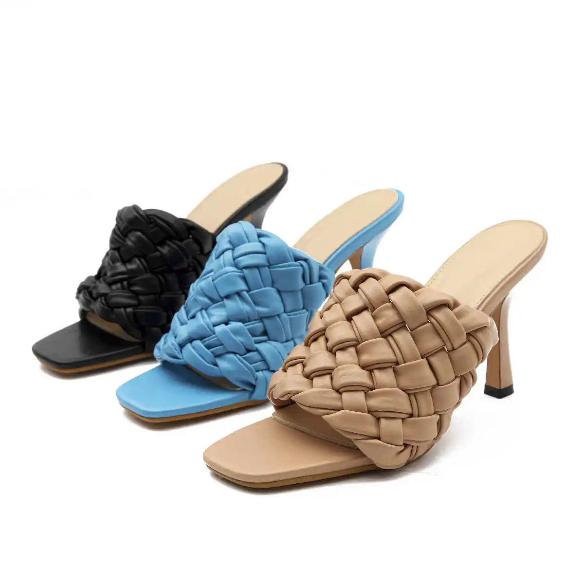 

2021 summer new hand woven high heel night show Sandals Slippers Size 35-42