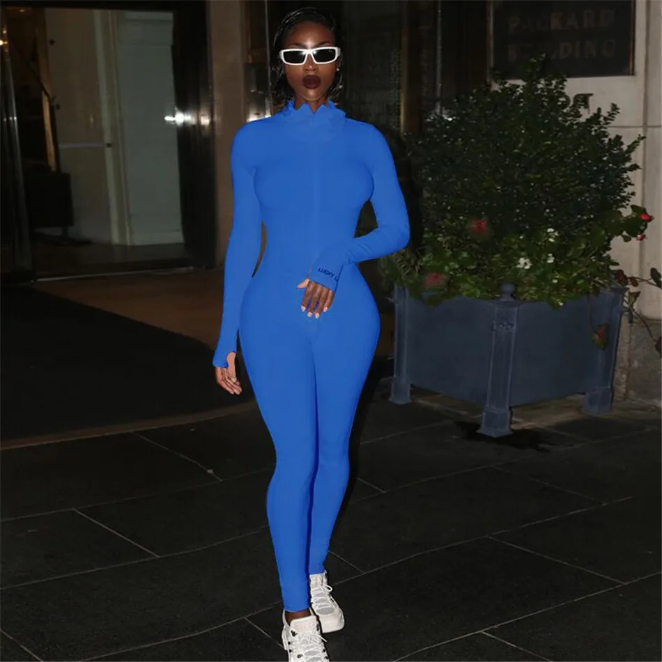 

Streetwear White Black Knitted Sexy Bodycon Jumpsuit Women Overalls 2021 Long Sleeve Skinny Rompers Womens Jumpsuit Female