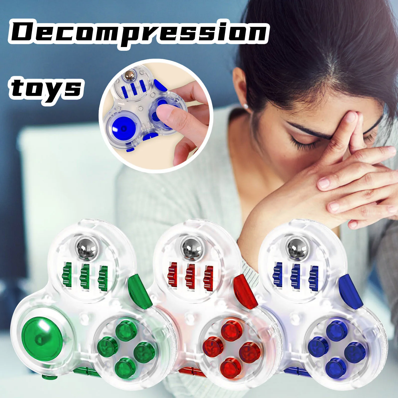 Непоседа куб игрушки Pop Up антистресс прозрачный просвечивающийся чехол геймпад