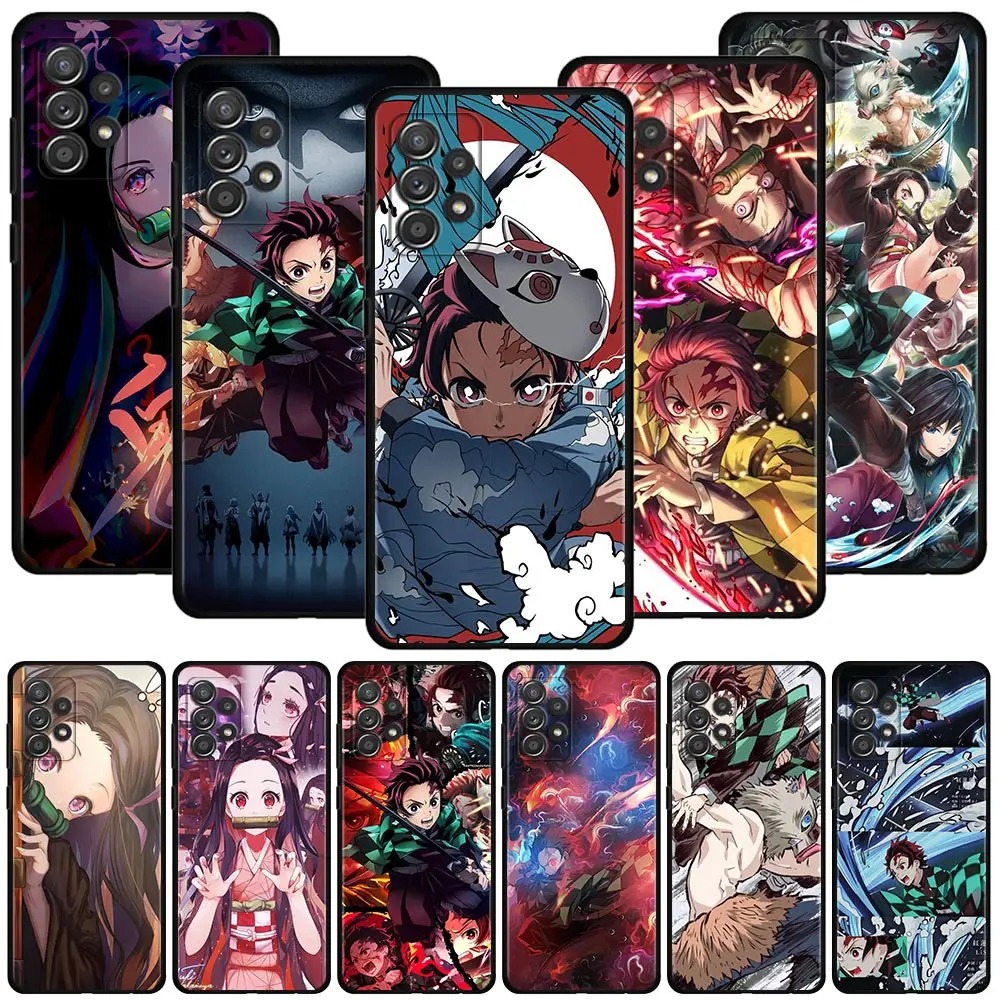 

Cartoon Anime Demon Slayer Case For Samsung Galaxy A51 A71 A01 A11 A21 A21S A31 A41 A72 A52 A42 A32 A22 A12 A02 A02s F42 Shell