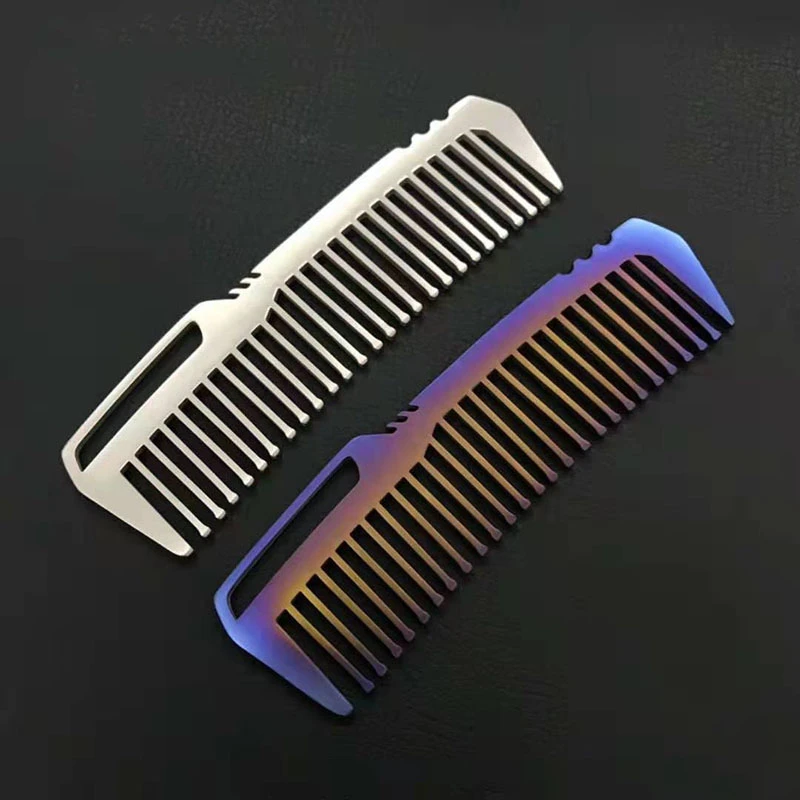 

Anti-Static Pure Titanium Beard/Hair Comb measures length 98 cm (38.58 inch), Free Custom-Engraving