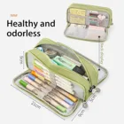 Чехол для карандашей большой емкости, канцелярские принадлежности, сумки, Холщовая Сумка для карандашей, милый макияж, искусственная кожа для девочек, школьный подарок для детей