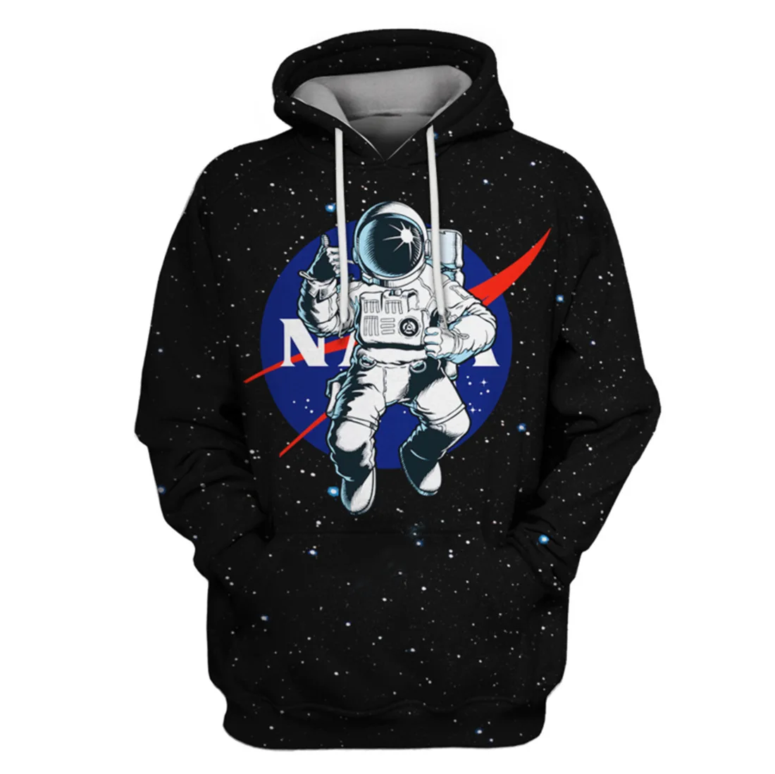 

2020 Autumn and Winter New Fashion Space Suit 3D Digital Printed Fleece Hoodie Wholesale Plus Size Sweater for Men
