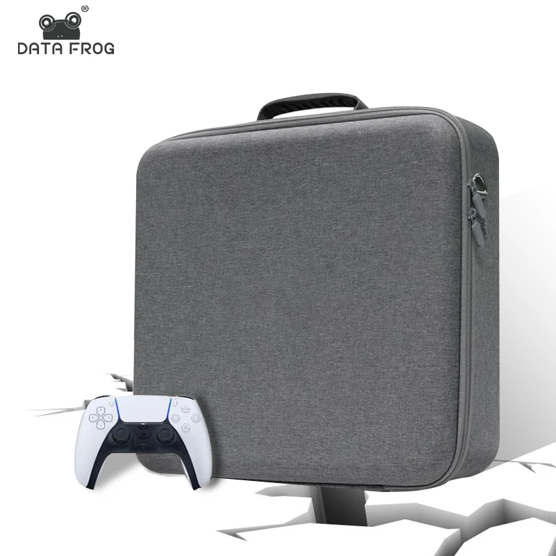 

DATA FROG Travel Storage Handbag For PS5 Console Protective Luxury Bag Waterproof Adjustable Handle Case For Playstation 5