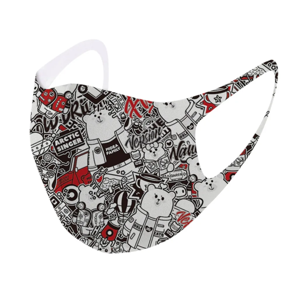 Летняя маска для лица черная рта многоразовая моющаяся классный шелк дышащая