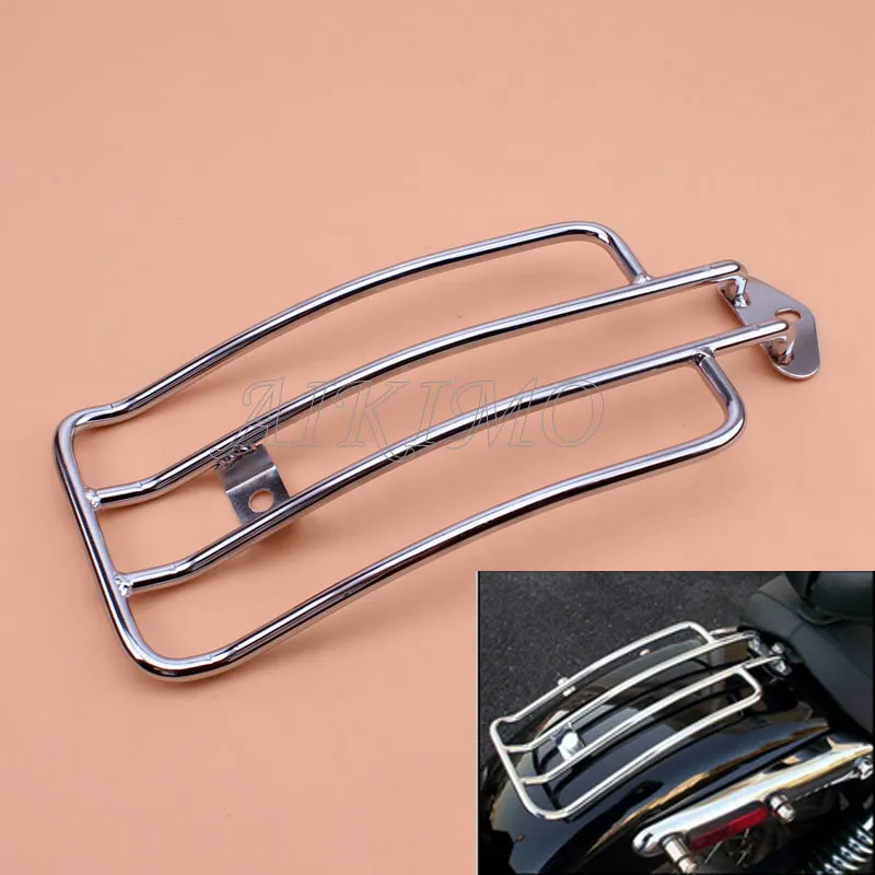 Motorcycle Luggage Carrier Support Shelf Frame Rack With Stock Chrome Steel Painted Solo Seat Fit For Harley Sportster XL 85-03