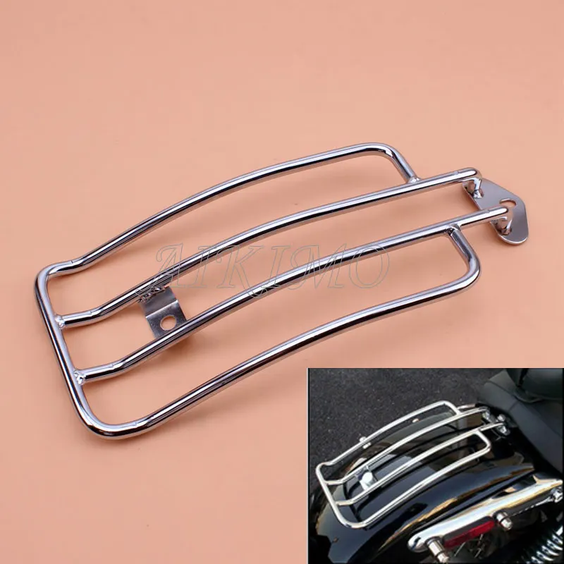 Motorcycle Luggage Carrier Support Shelf Frame Rack With Stock Chrome Steel Painted Solo Seat Fit For Harley Sportster XL 85-03 |