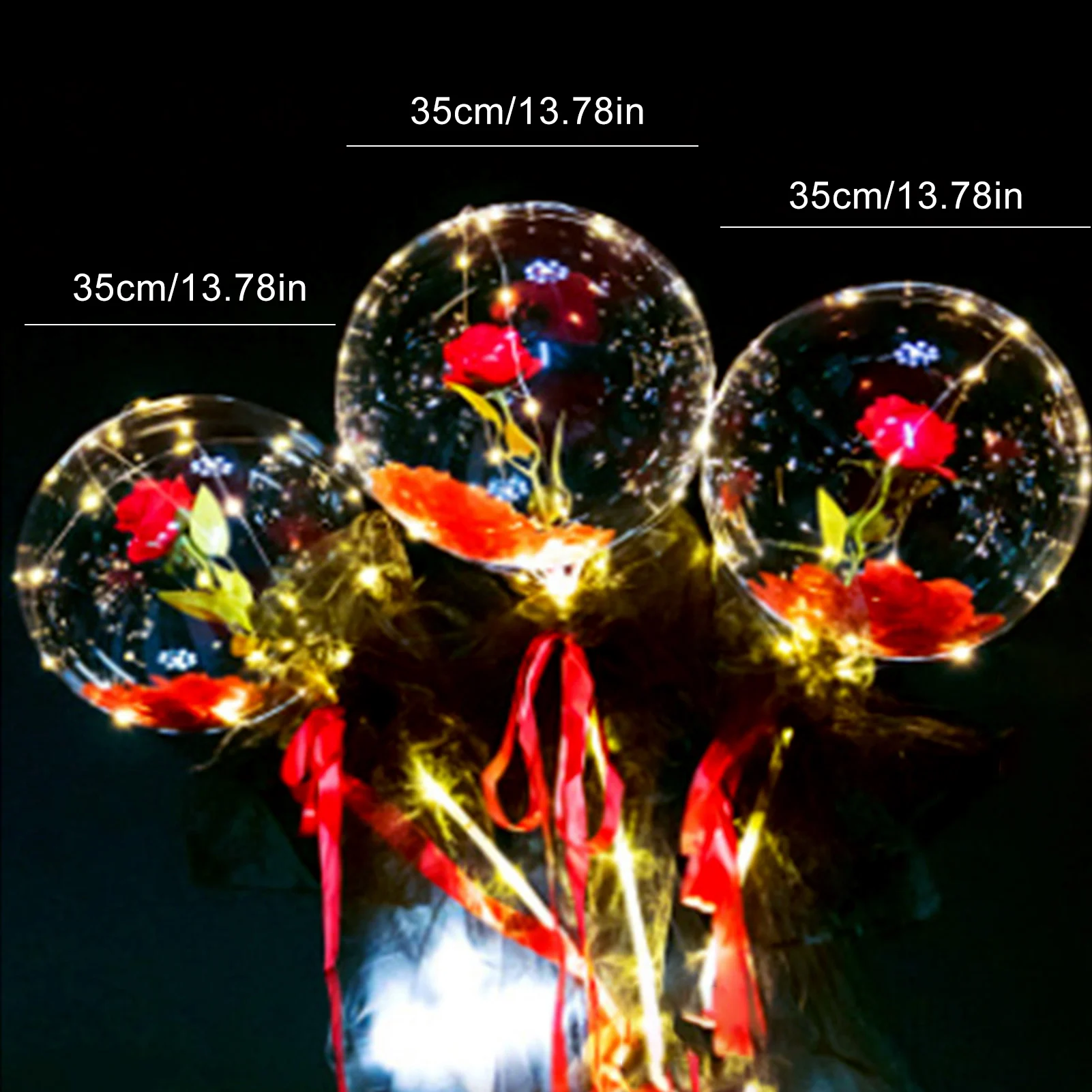

Light Up Led Balloon Set Transparent Luminous Helium Bubble Ballons Wedding Birthday Party Decorations Kid LED Light Balloon