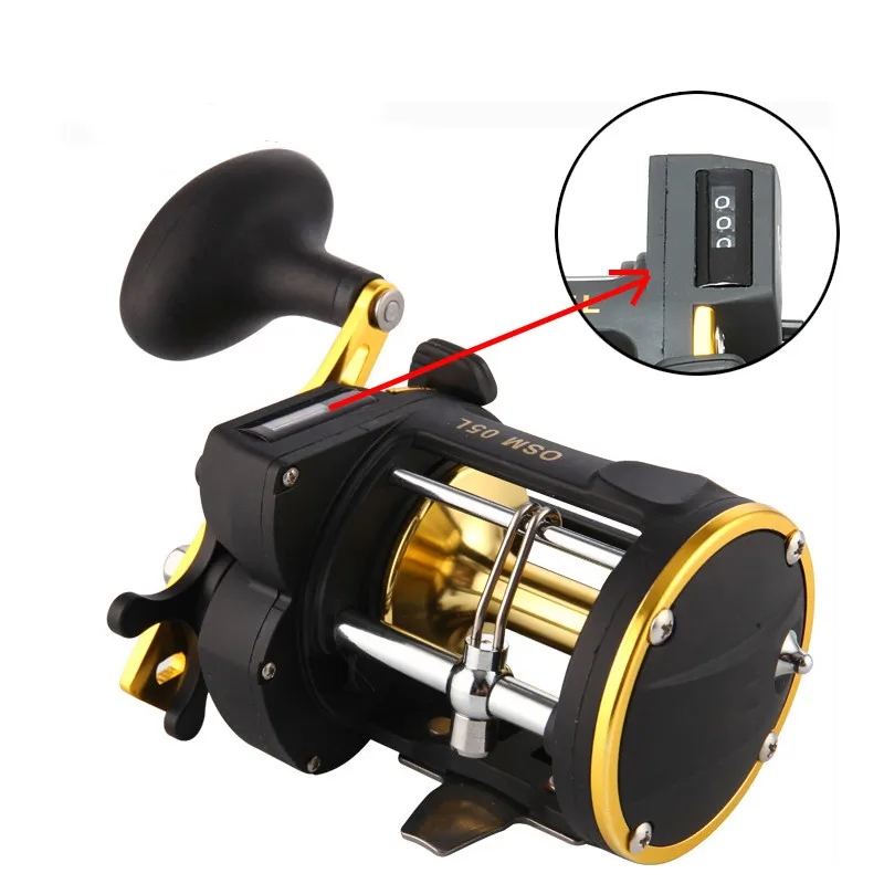 GLEEGLING 6:1 Fishing Reels 3BB Right Hand Line Trolling with Counter Drum Reel Multiplier |
