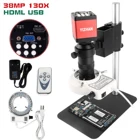 YIZHAN HDMI 16MP промышленное видео смартфон VGA микроскоп подсветка для siмультифокальной пайки 130x ремонт печатных плат