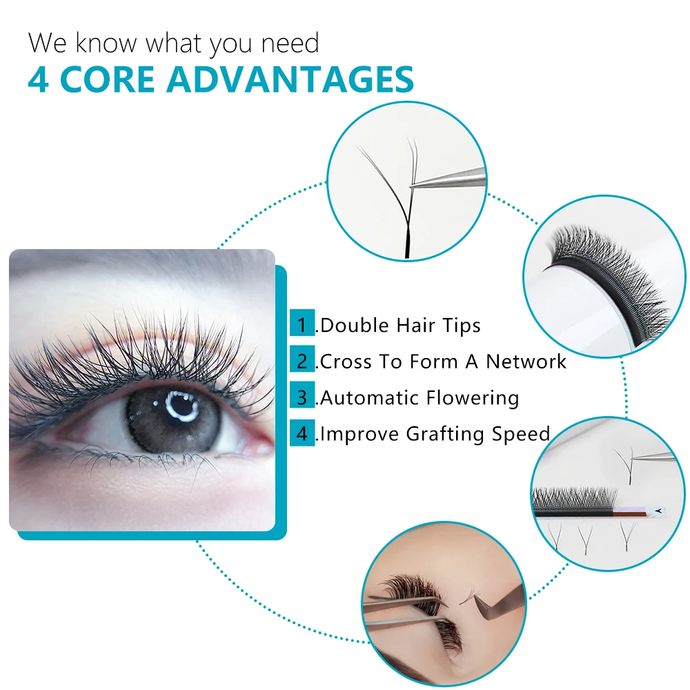 Ресницы Y образные с 9 12 мм 8 рядов|Накладные ресницы| |