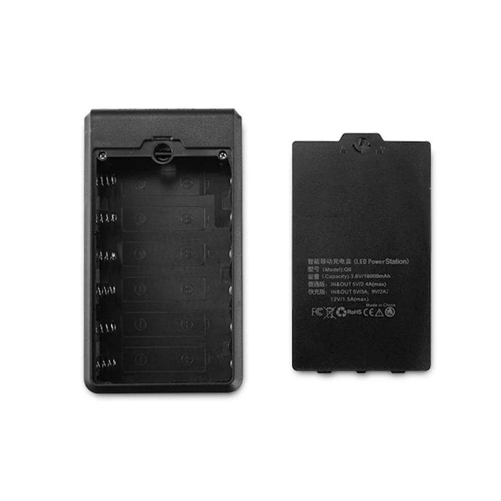 5V Dual USB Автомобильное зарядное устройство 6*18650 Мощность банк Тип C Батарея коробка