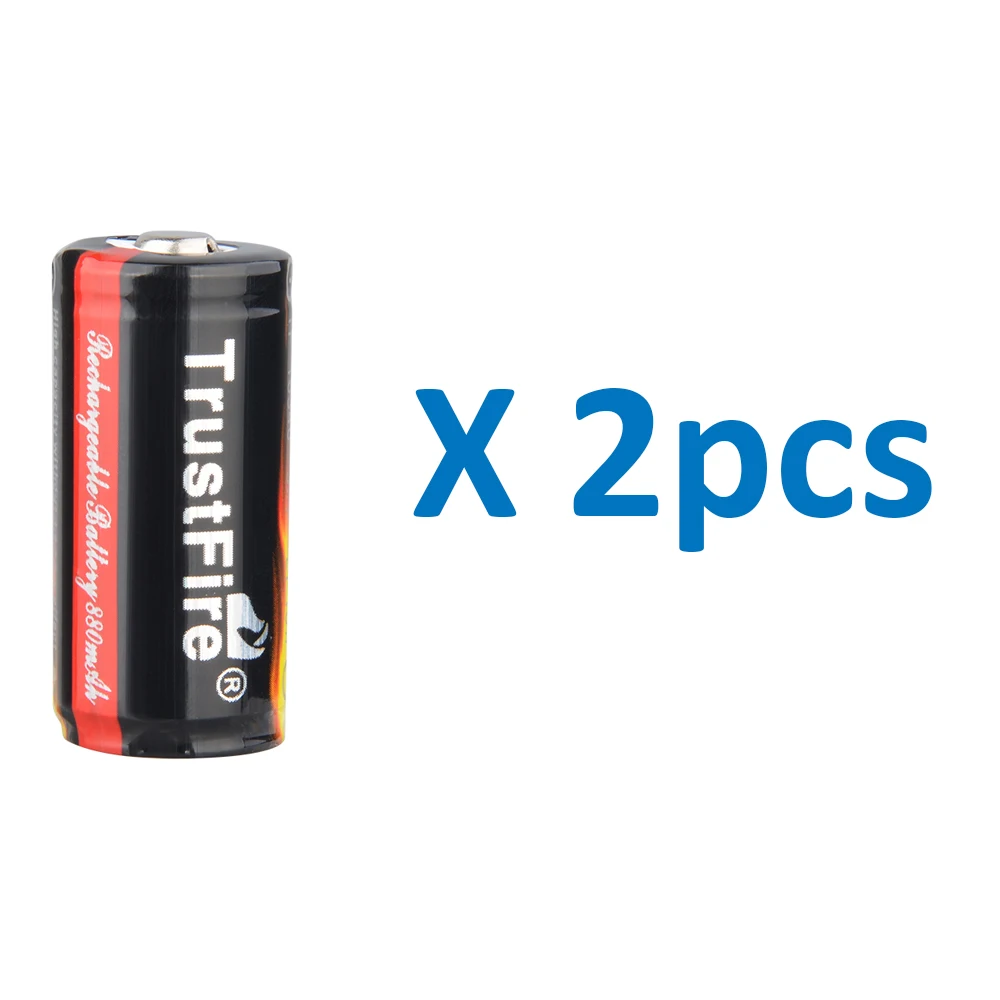 

Литиевые аккумуляторы TrustFire 16340, 2 упаковки, 3,7 в, 880 мА · ч, перезаряжаемые, литий-ионные, аккумуляторные ячейки, ниппельная крышка с печатной п...