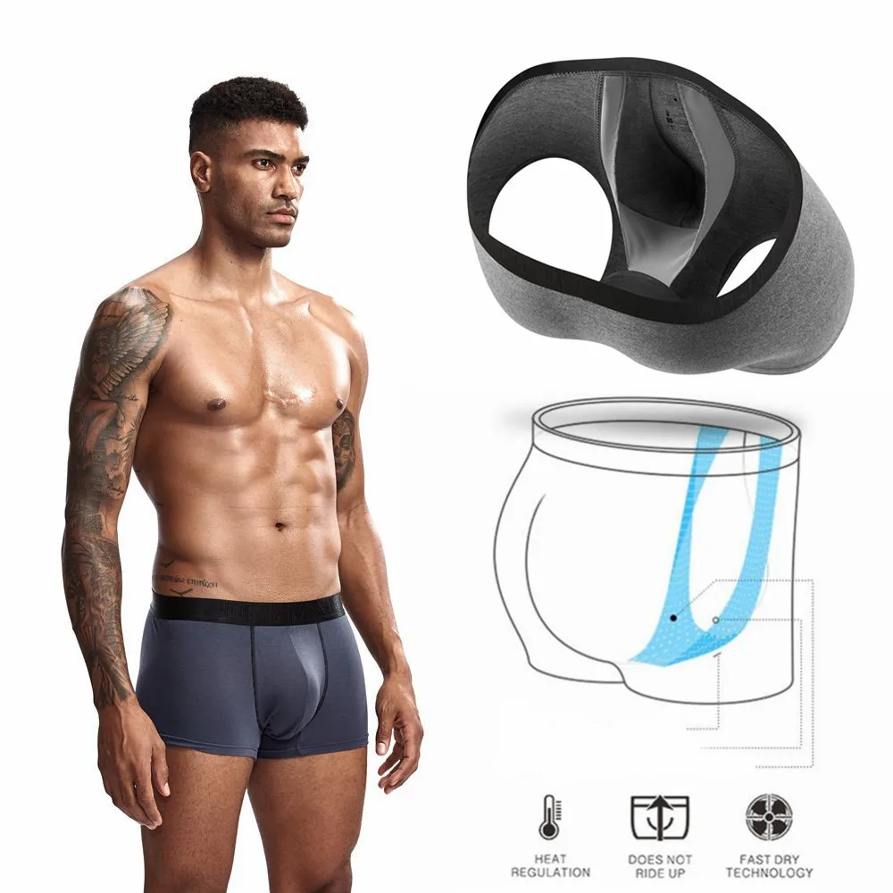 JOCKMAIL сексуальное мужское нижнее белье u-выпуклое боксеры сетчатые дышащие трусы