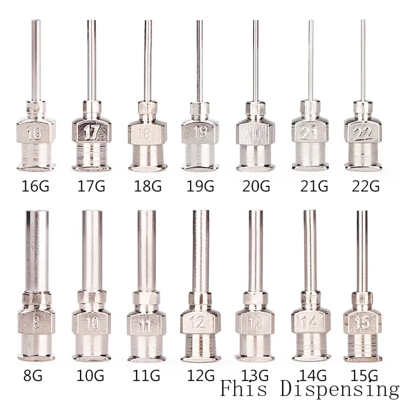 Металлическая дозирующая игла s. S с тупым наконечником длина трубки 0 5 дюйма 8 г ~ 30
