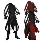 Костюм брюк средневековой эпохи Возрождения, мужская туника-ноблер, аристократическая рубашка-Шевалье с V-образным вырезом, костюмы для косплея на Хэллоуин