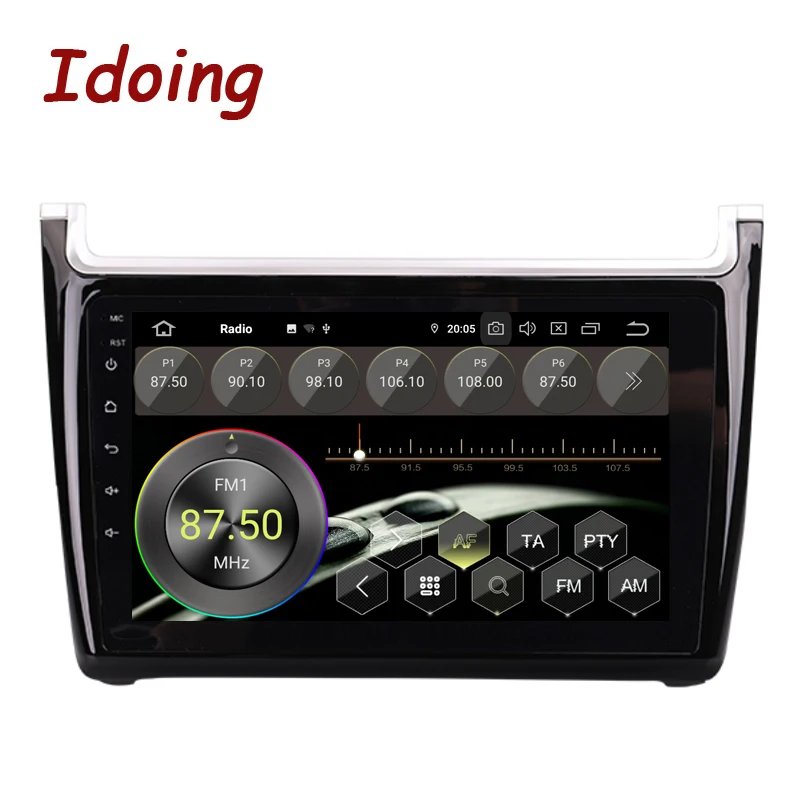 Автомобильный мультимедийный плеер Idoing 9 &quot 2.5D ips Android 10 радио для VWPolo 2011-2015 PX6