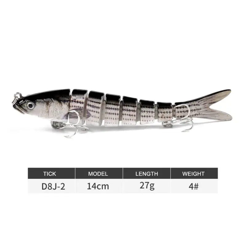 

Luya Knotty Fish 8 Segments 13.7cm-27g-4# Bionic Hard Bait